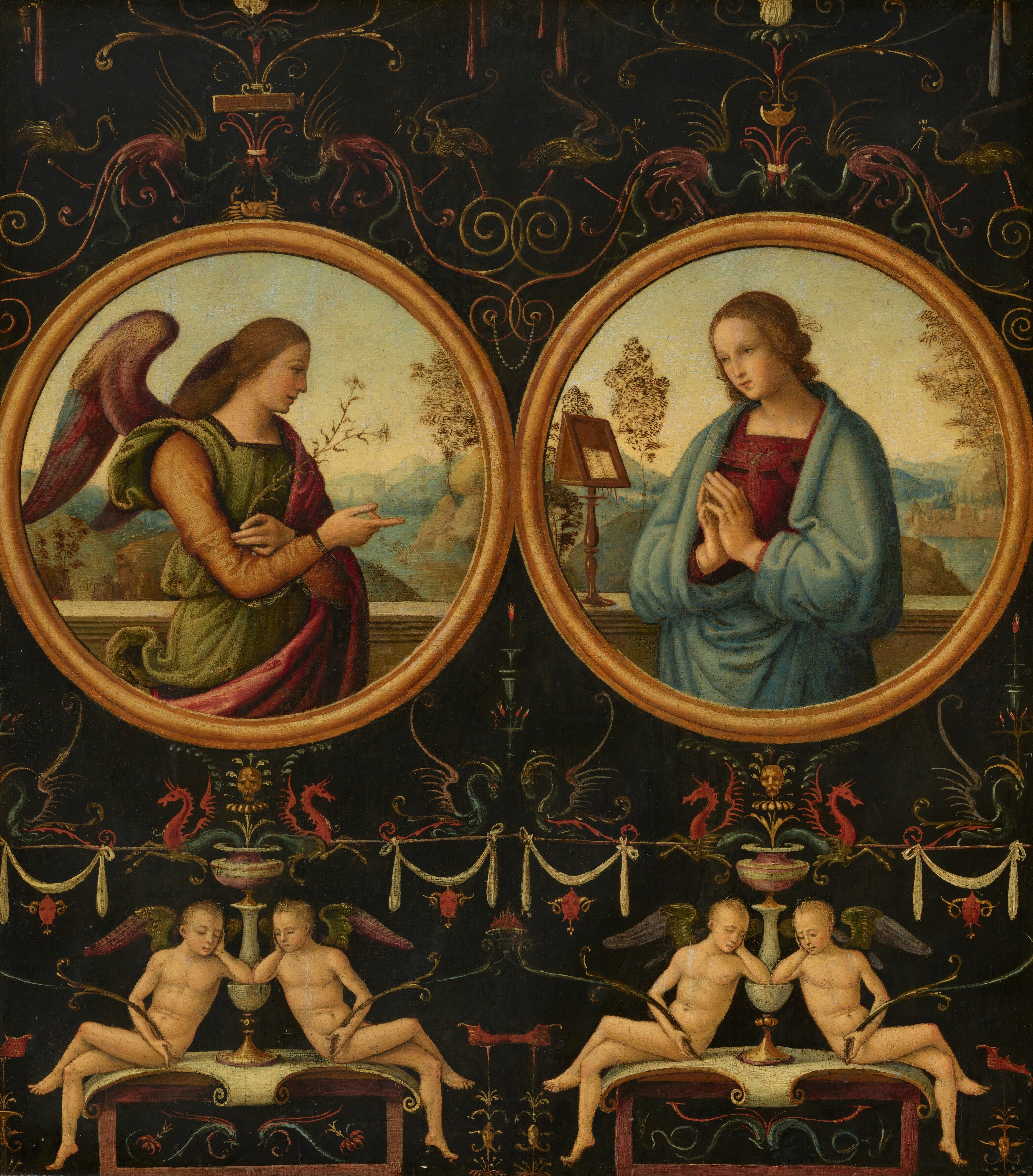 But the dark background between them is also paint.