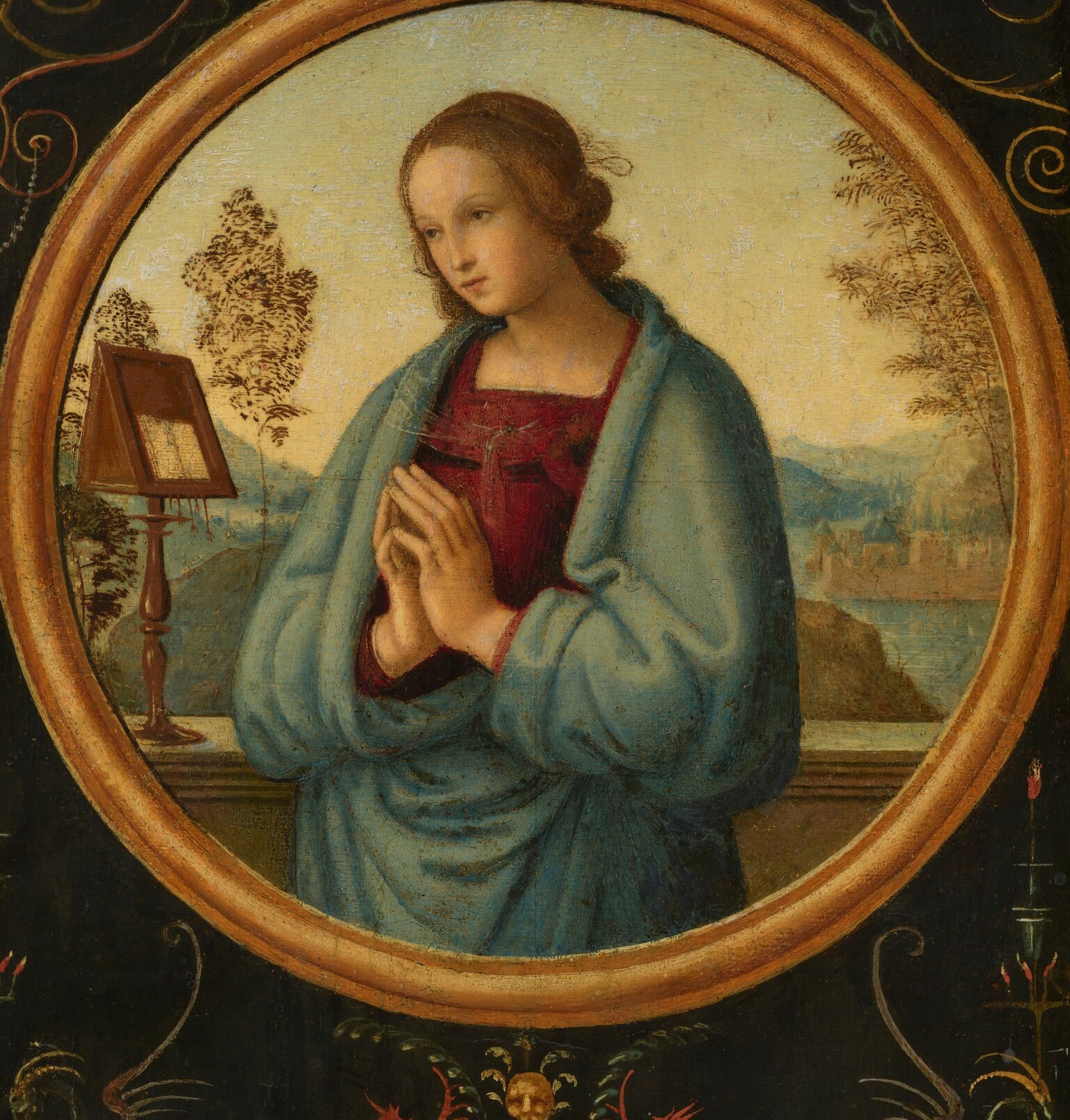 Mary's blue mantle is ground lapis lazuli, the costliest pigment there was.