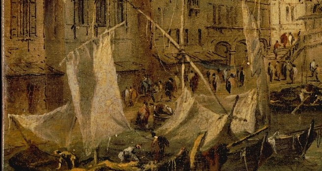 Gondolas were not romantic. They were the commuter traffic of a working port.