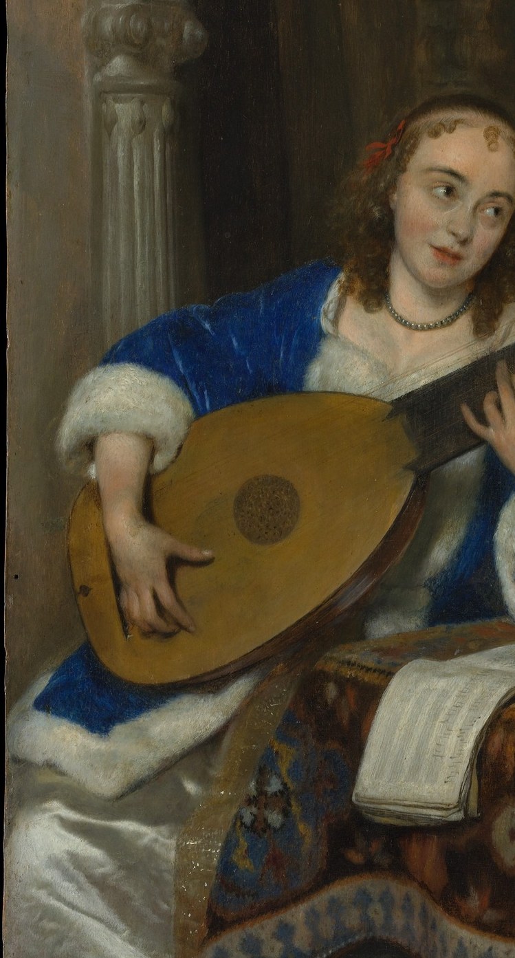 Ter Borch made the blue satin ache with light.