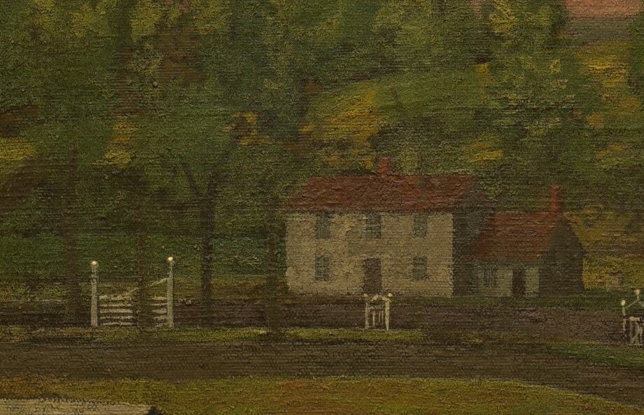 The quiet background hints at his country estate.