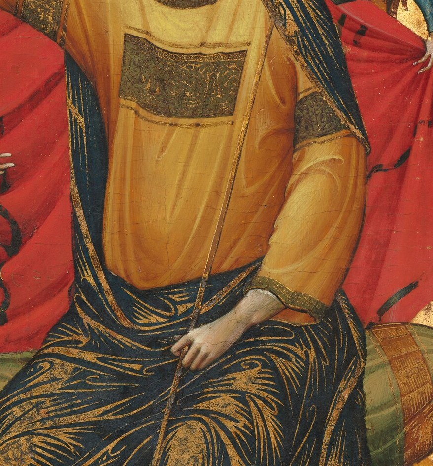 It was painted using tempera on a poplar wood panel.