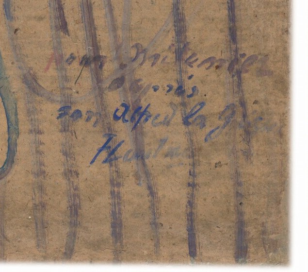 The signature and title confirm the artist and subject, grounding the artwork historically and artistically.