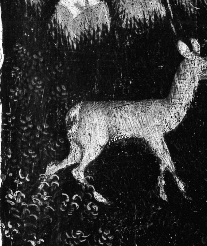 A stag waits in the landscape, panting for streams of water.