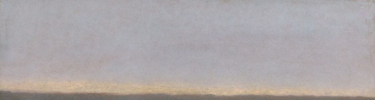 The soft, diffused light suggests a calm, perhaps melancholic, atmosphere.