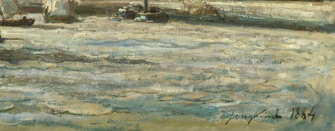 The painter worked with loose brushstrokes, capturing light and movement.