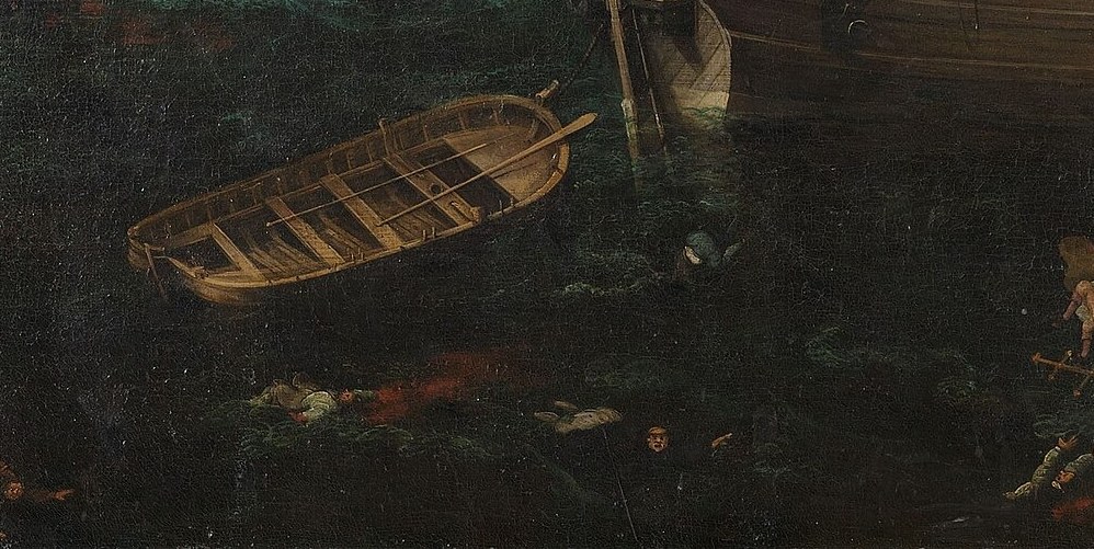 These tiny sailors are still fighting in a small boat, under heavy fire.
