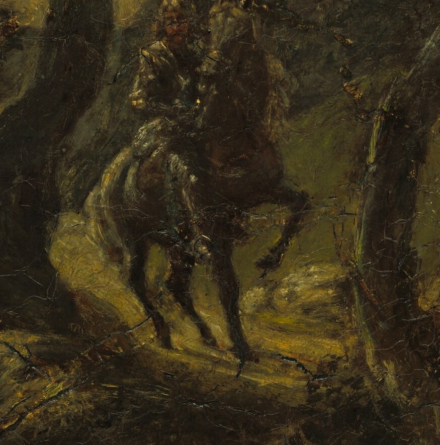 He built up layers to make Siegfried emerge from the canvas.