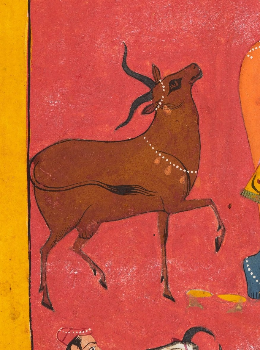 He is often depicted as a divine cowherd, protector of nature.