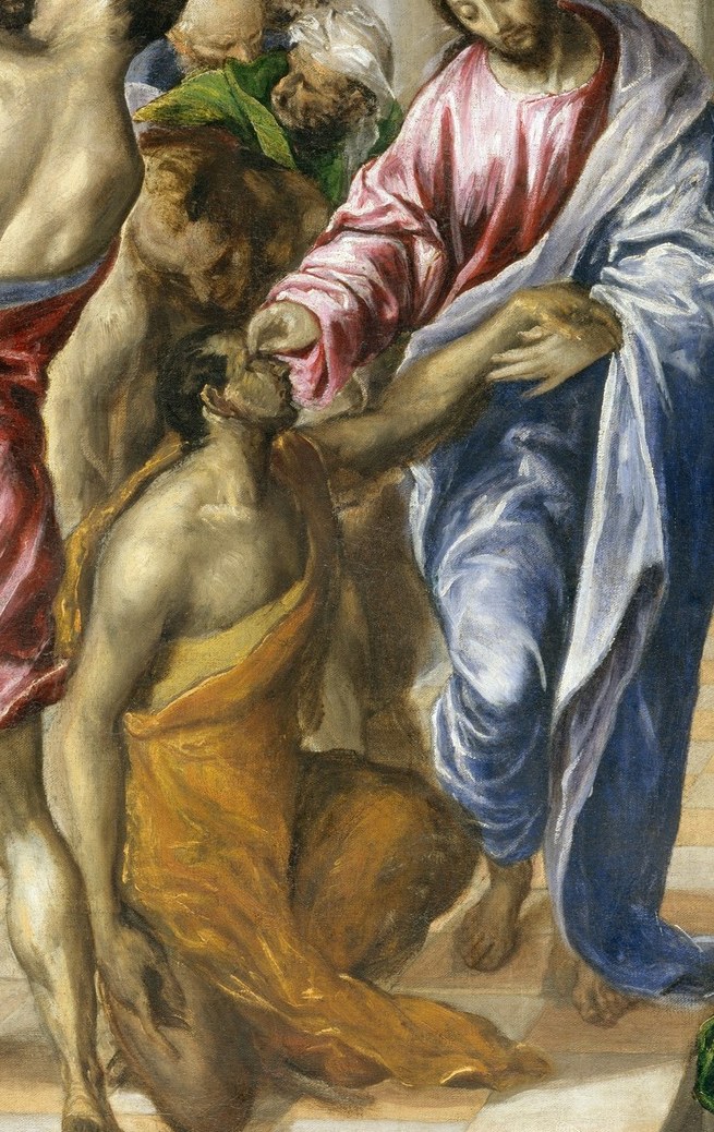 El Greco painted this early in his career, around 1570.