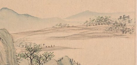 Despite its scale, the painter captured a vast, serene mountain vista.