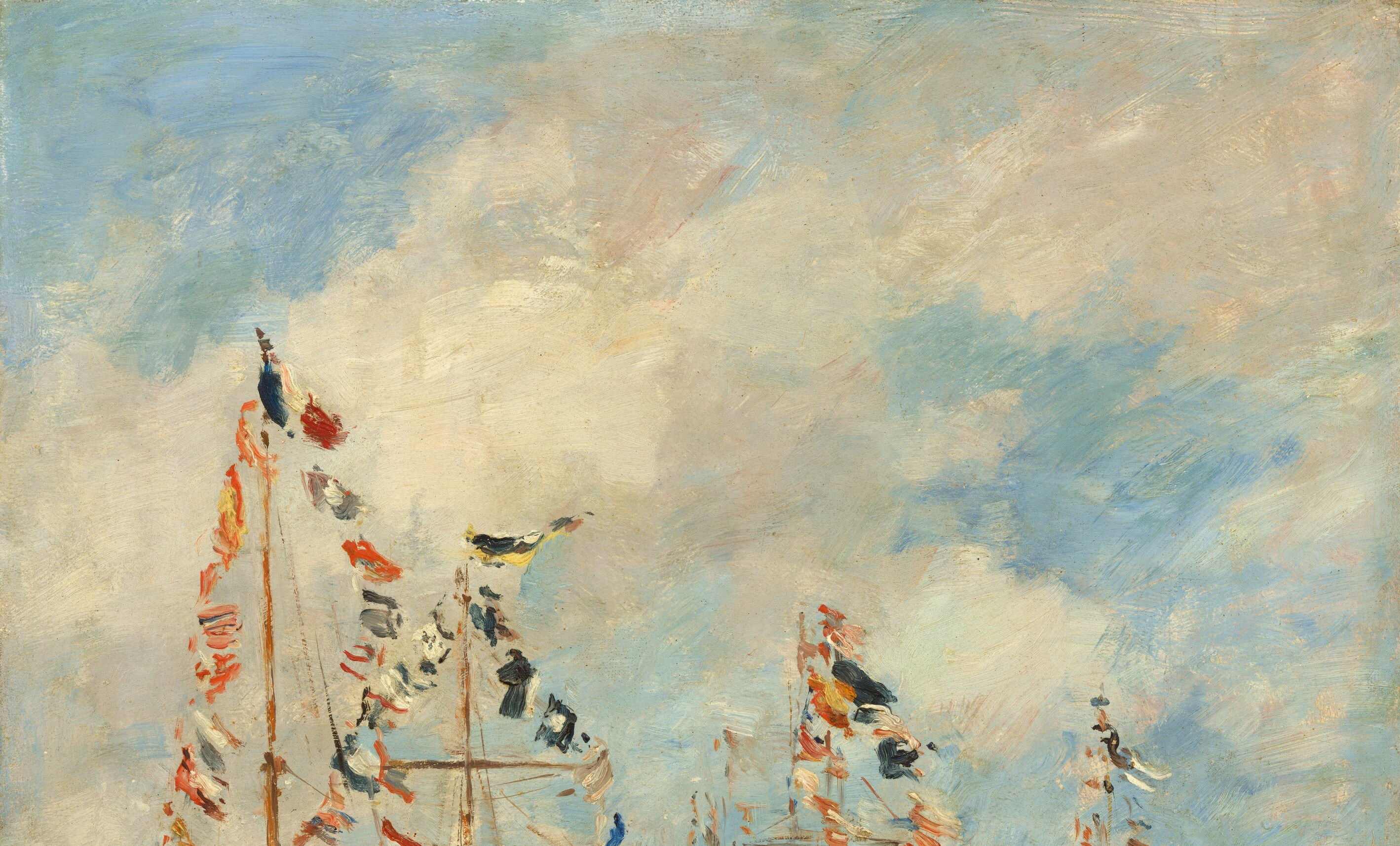 Boudin, called “King of the Skies” by Corot, painted outdoors often.