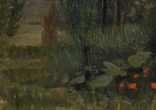 Here, under the shadow of the trees, they seem to glow from within.