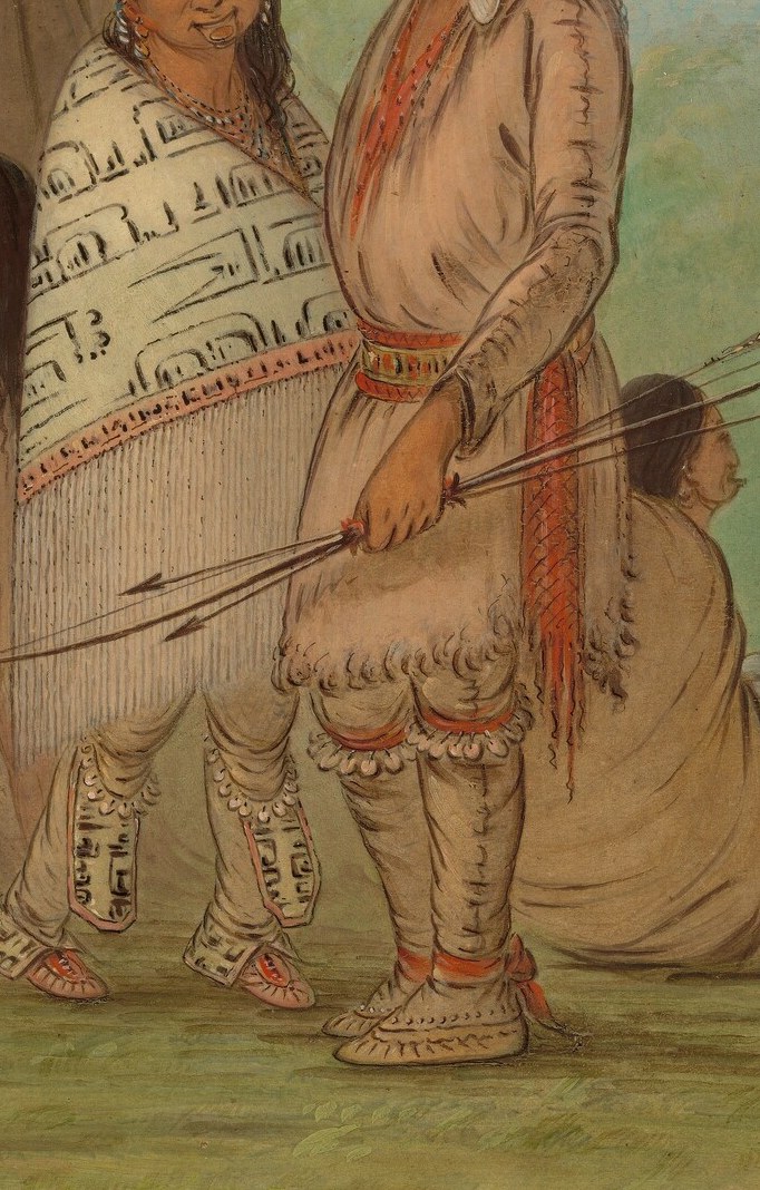 Here, two figures stand prominently, observing their surroundings.