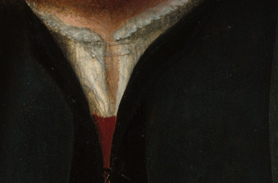 The details of his ruffled cravat are masterfully rendered.