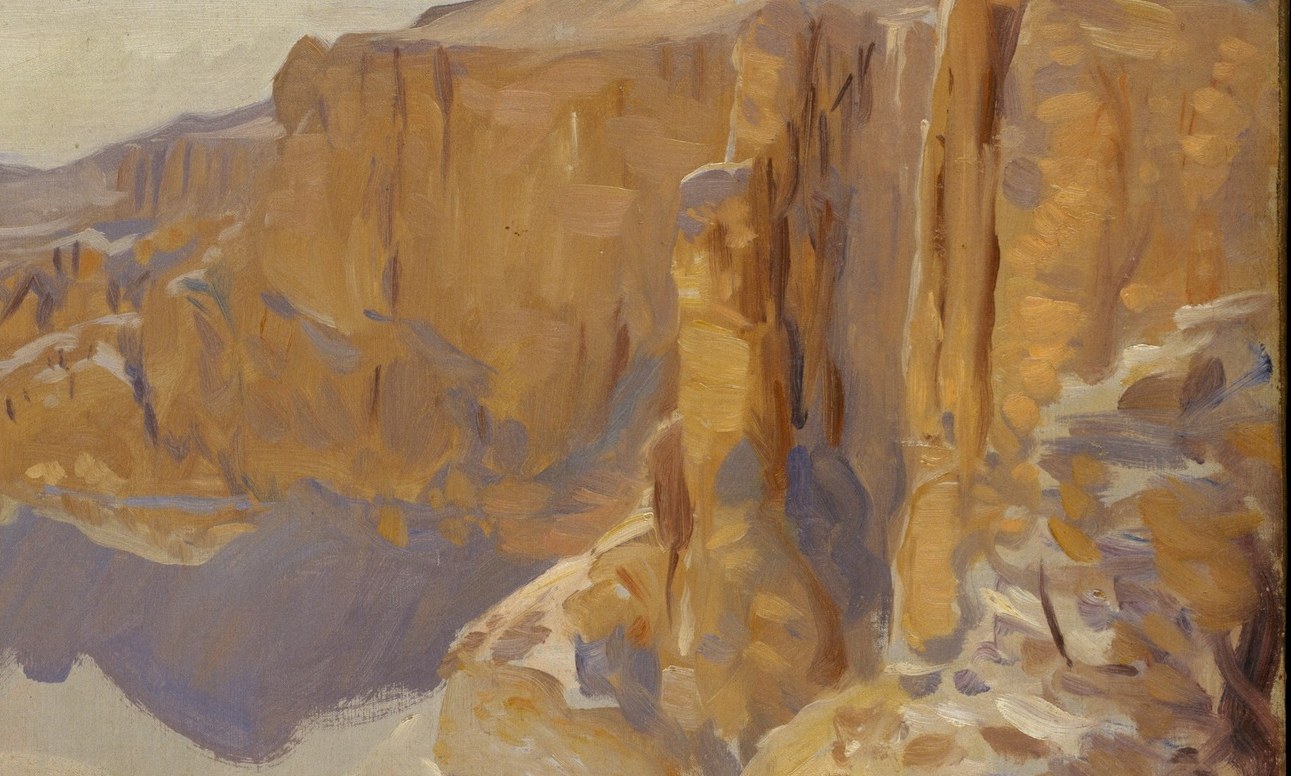 He painted these sunlit ochre cliffs.
