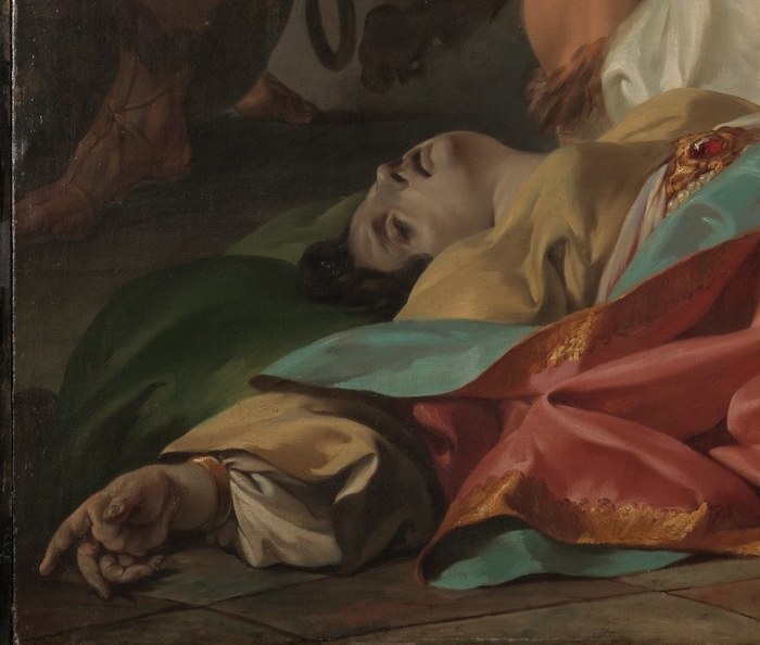 The slave girl, in princess's attire, was murdered by mistake.