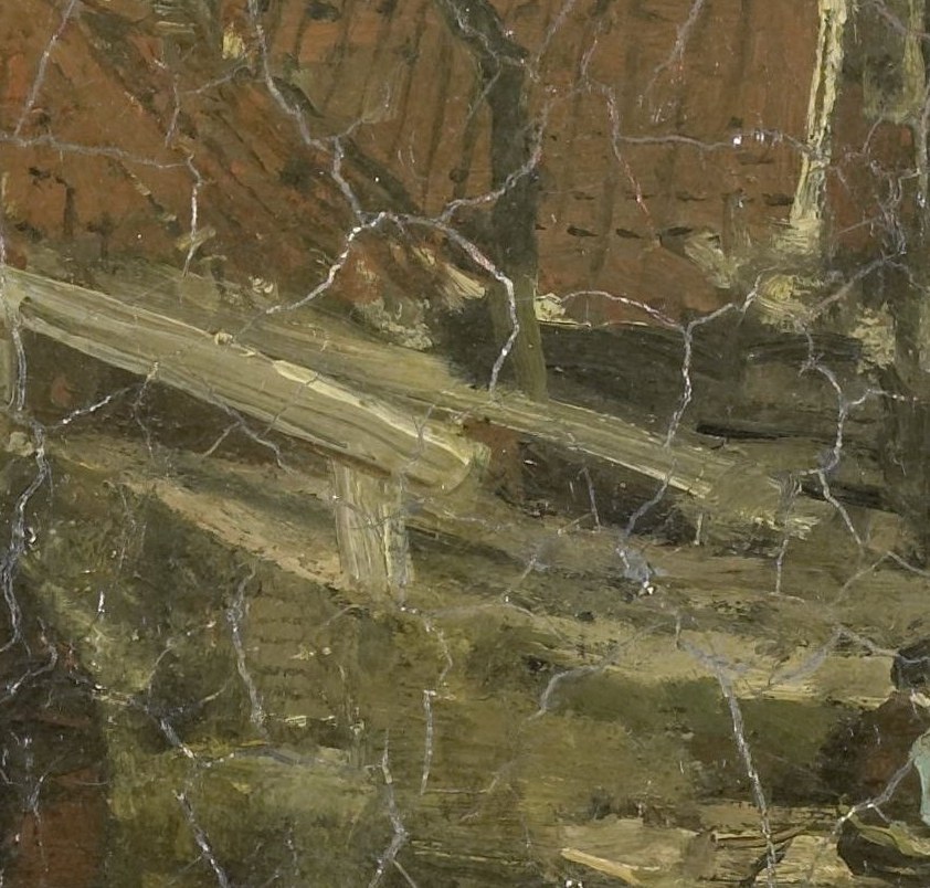 The worn texture of the bridge hints at age and frequent use.