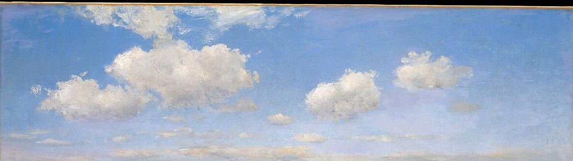 The sky occupies roughly 40% of the canvas; the loose, wet brushwork in the clouds is Chase's Impressionist technique most visible here , each stroke carries direction and light.