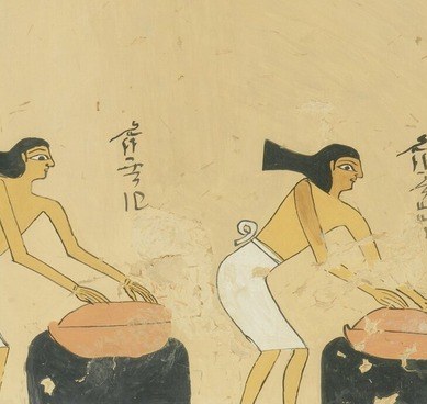 At the far right, one woman turns her head. The overseer is watching.
