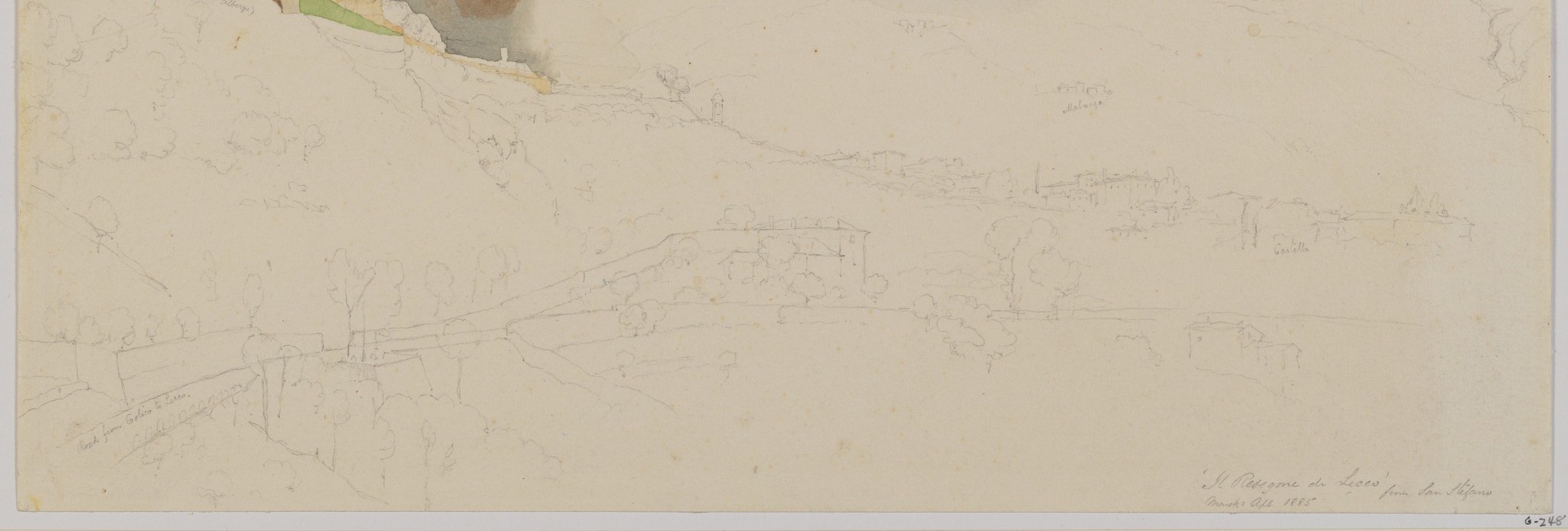Look closely: you can still see his original pencil lines.