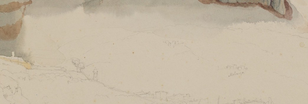 The painter used loose washes to capture the light and atmosphere.