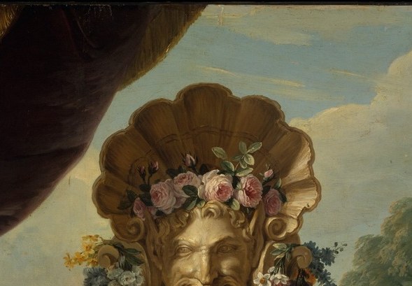The whole arrangement climbs toward a single shell, sacred to Venus.