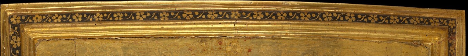 The elaborate border framing the panel mimics manuscript illumination , a hidden signal that this object was conceived as much as a luxury devotional artifact as a painting