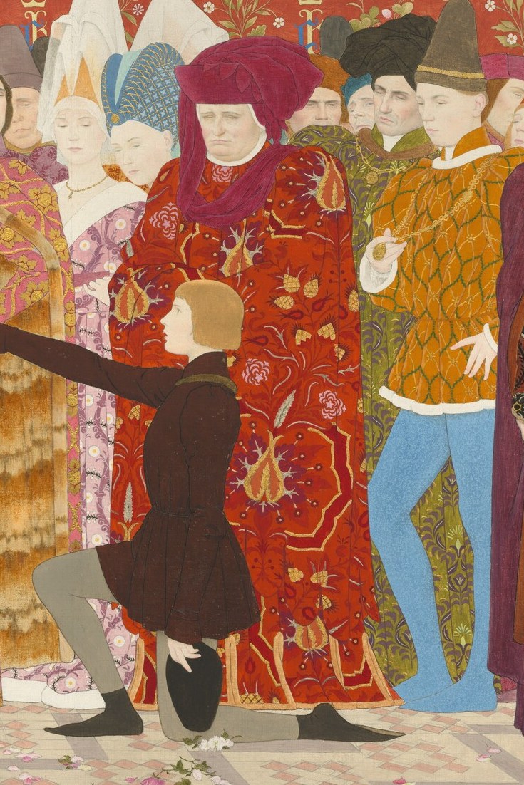 Even the Dauphin's robes are pure, powerful red.