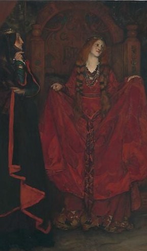 His daughter in crimson steps forward to claim power.
