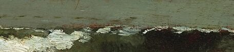 Notice the thick paint, especially in the crashing waves.