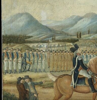 He sent 13,000 militia to crush a rebellion over a whiskey tax.