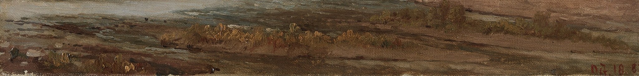 They cut the canvas from its frame.