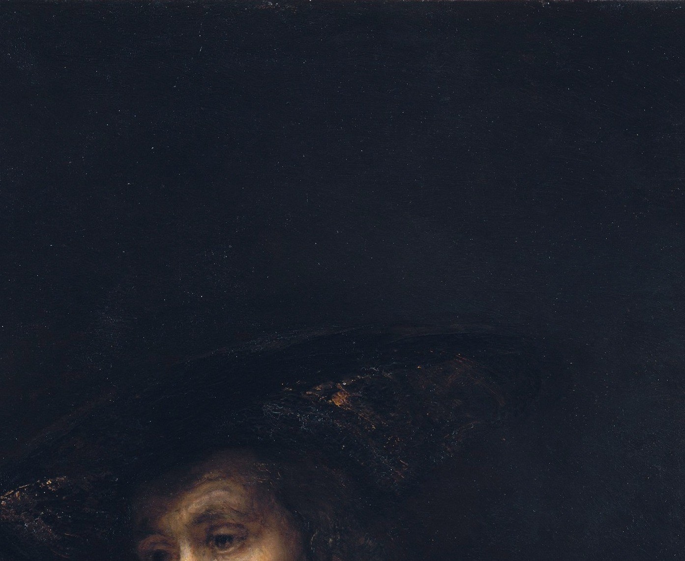 The primary emotional anchor , his downcast gaze and slightly parted lips convey melancholic contemplation, not triumph, suggesting a philosopher humbled by his predecessor.