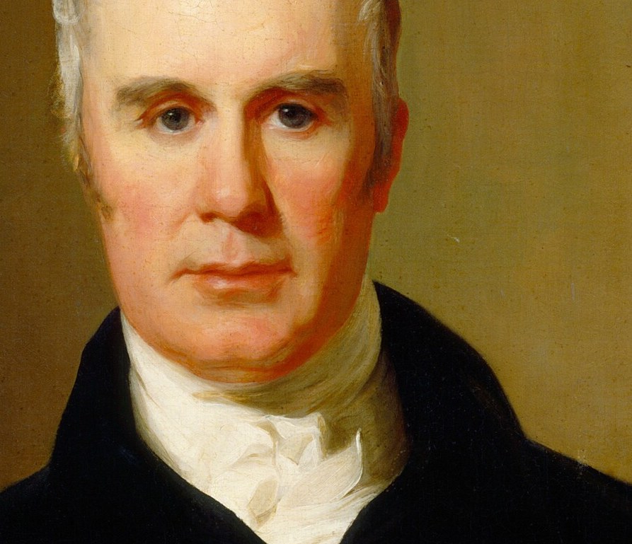 A stark flash of white against the dark coat; the precise folds signal wealth and social rank, and Sully uses it to focus light toward the face.