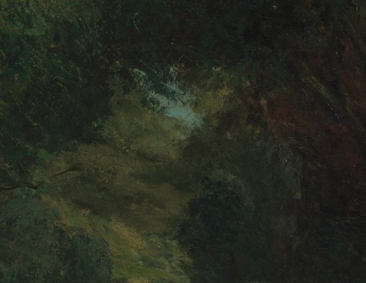 He fled to Switzerland, a fugitive, painting lonely forest scenes until his death.