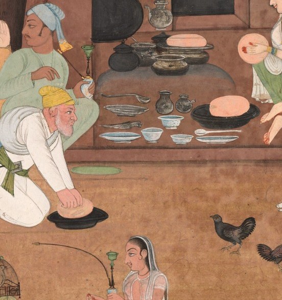 The only female figure and sole domestic laborer , she introduces the farm household receiving these warriors and makes the gender and class contrast between hosts and guests explicit