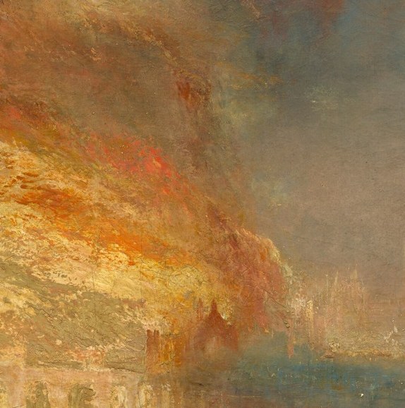A symbol of the old order burning away.