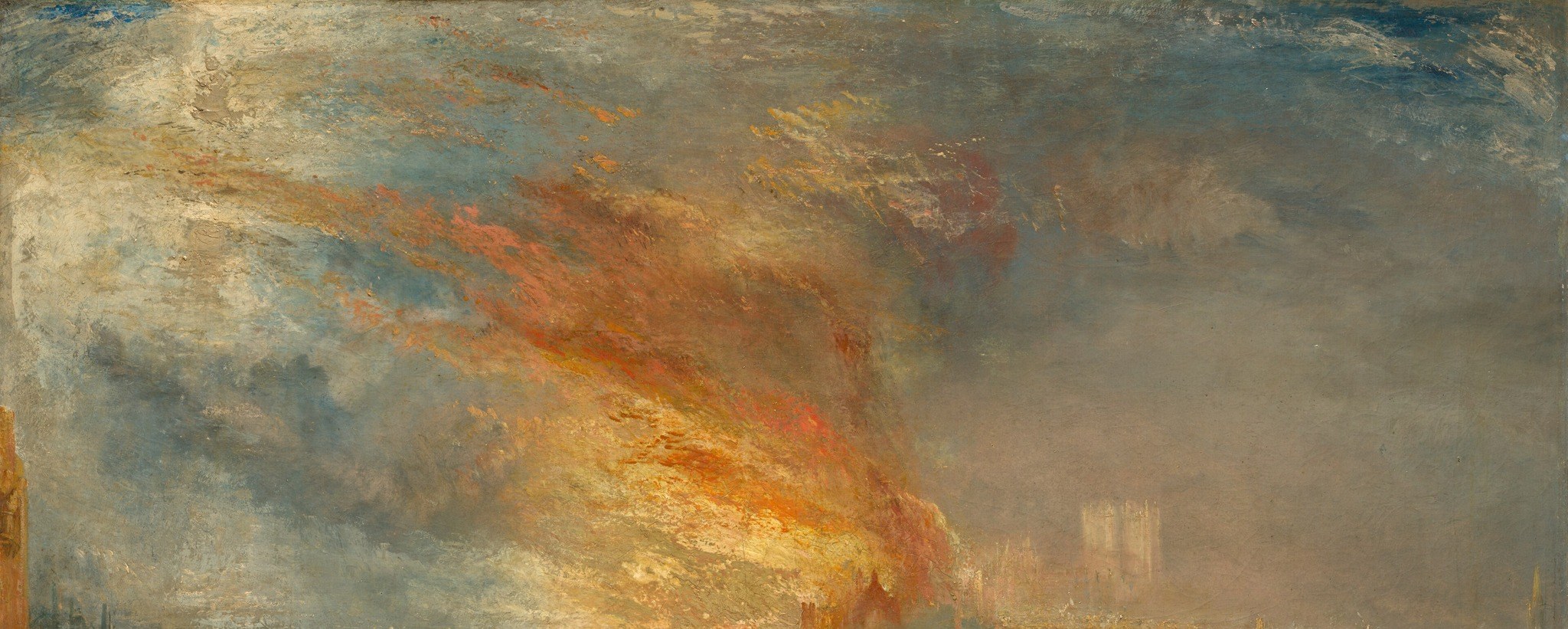The sky is a canvas of turbulent, fiery color.