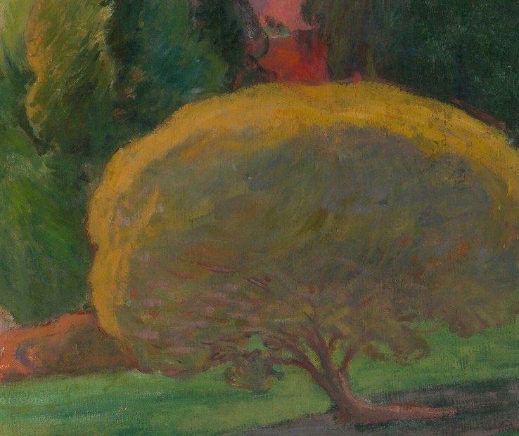 Notice the thick brushstrokes and vibrant, non-naturalistic colors.