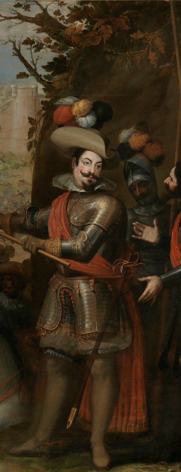 A dark foreground element that pushes the lit figure forward.