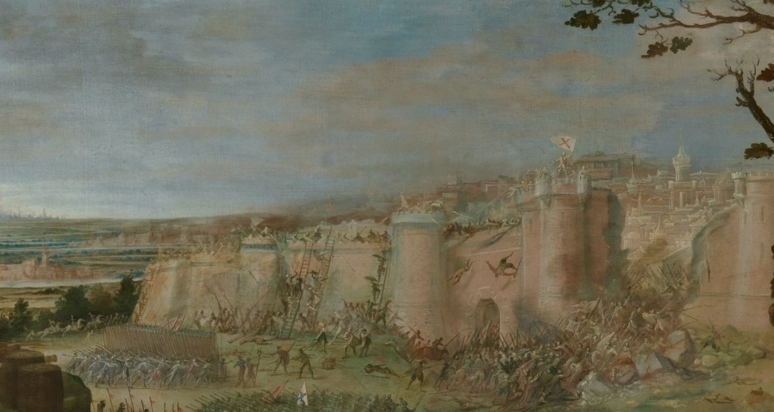 Carducci thinned the oil until the city almost dissolves.