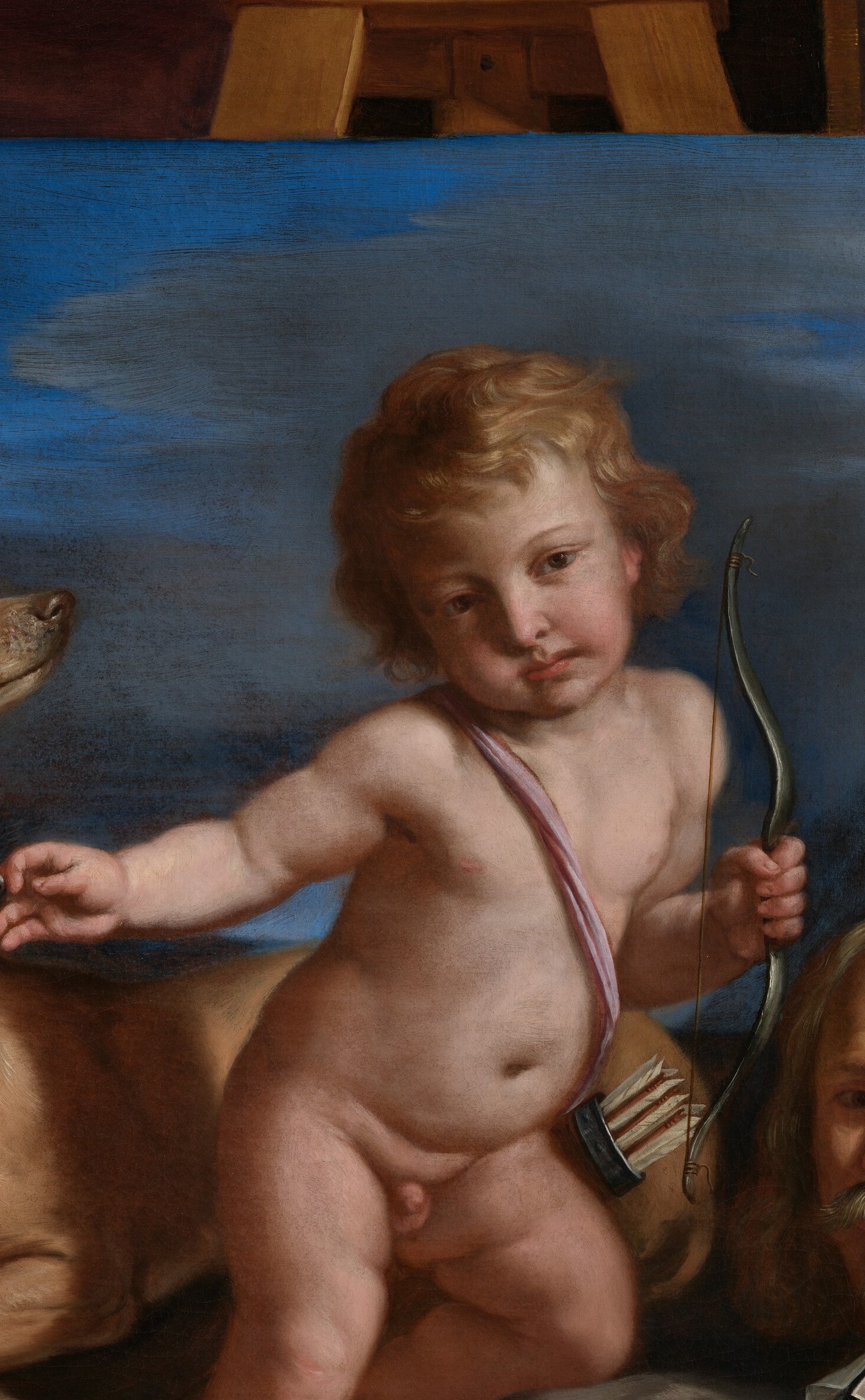The painting inside the painting is a putto named Faithful Love.
