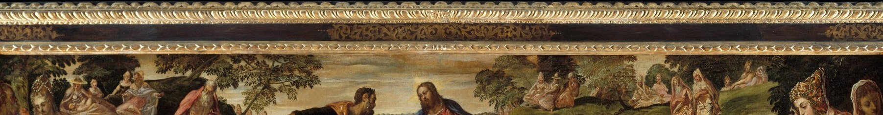Tintoretto's characteristic stormy luminosity , the sky carries the divine register even while the human drama unfolds in earthly light below