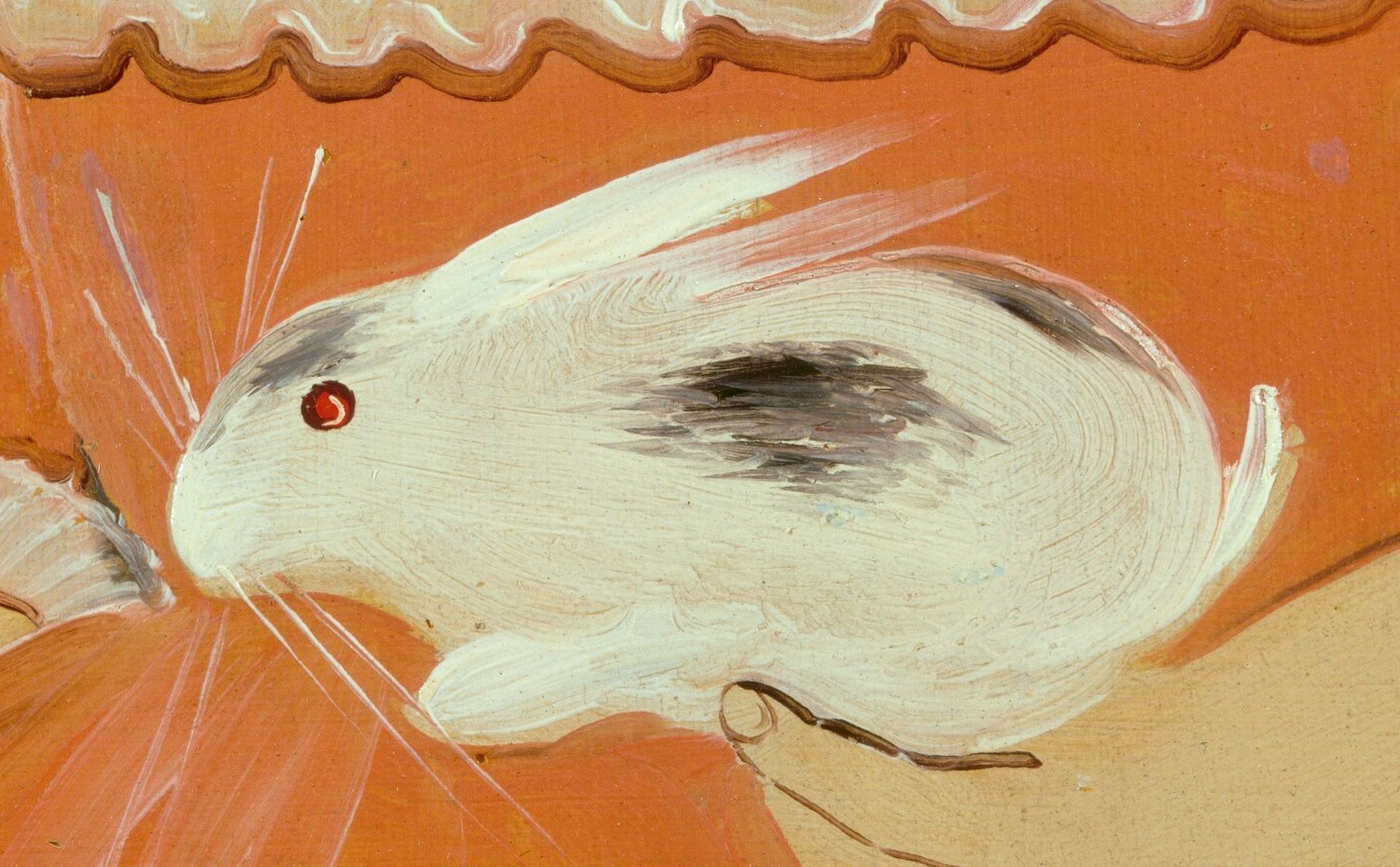 Children often had pets like this rabbit.