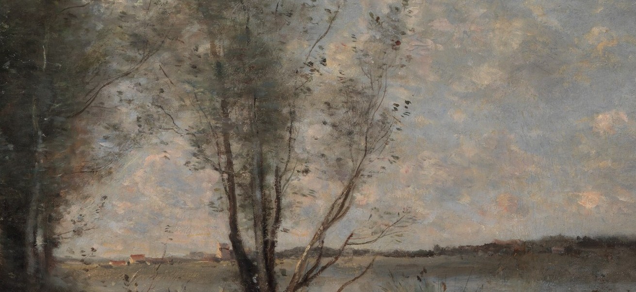 Corot painted it at 69. He was still standing in rivers.