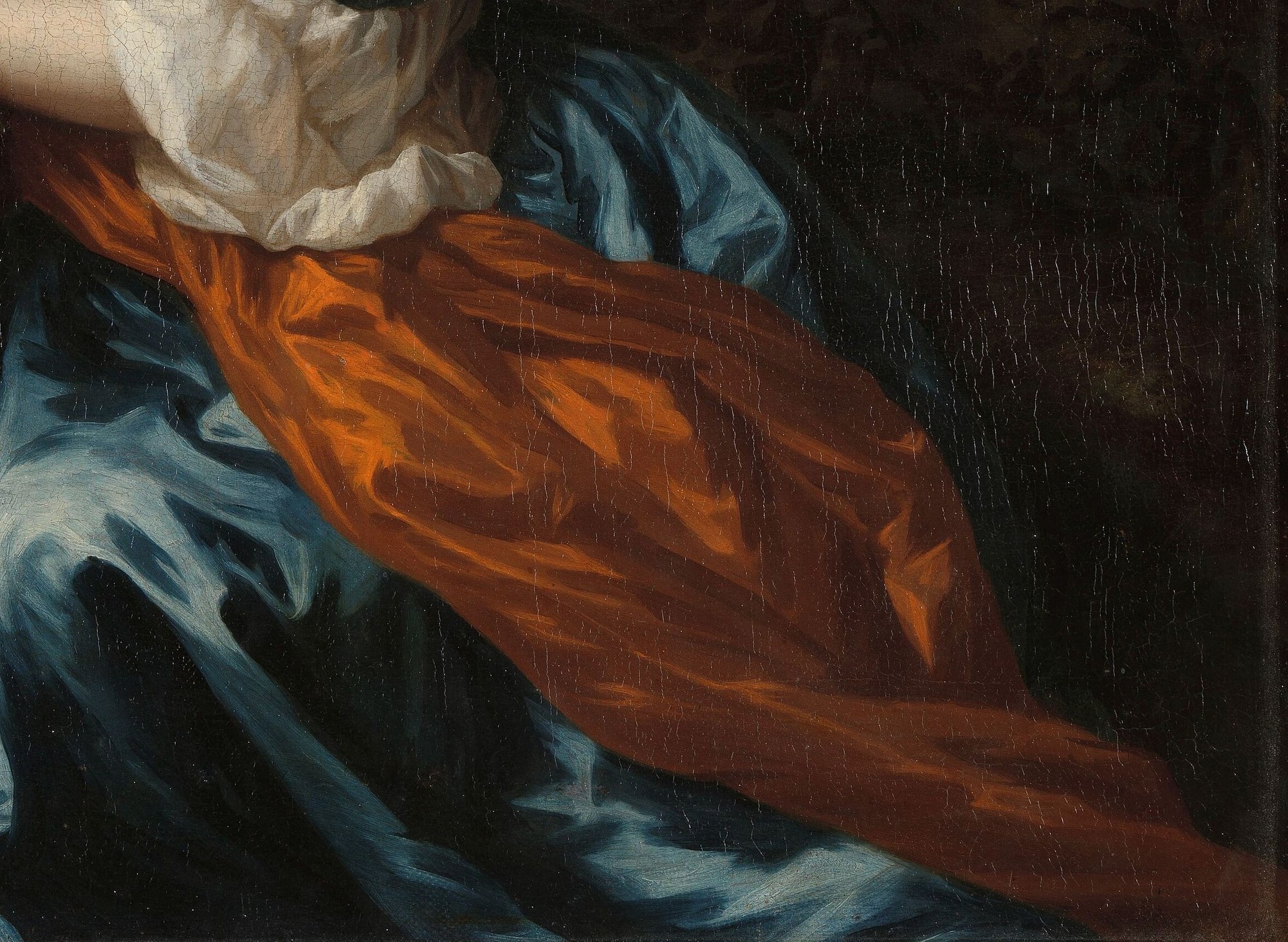 This is paint mimicking opulent fabric, perfectly.