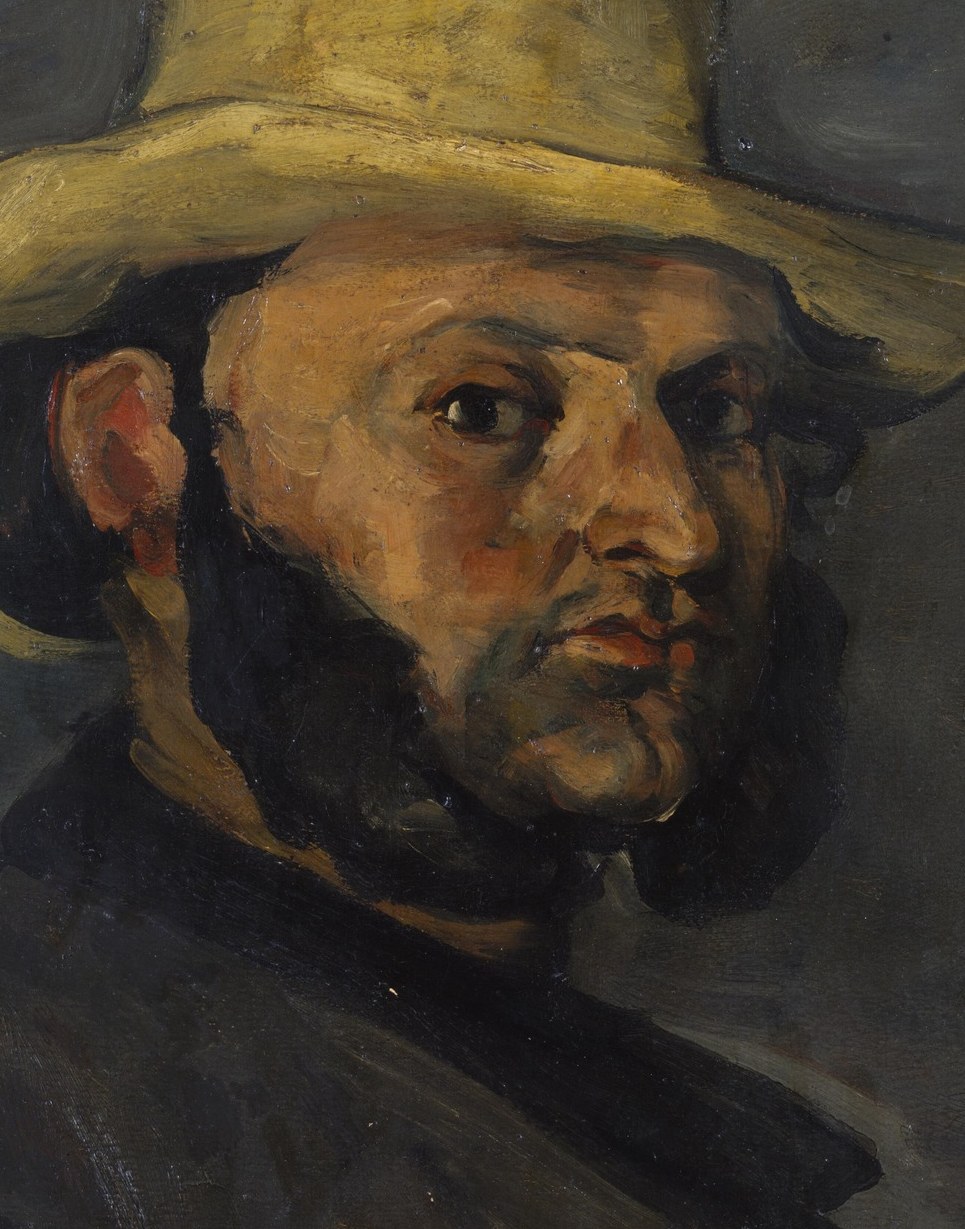 Boyer looks at us with a guarded, inward gaze.