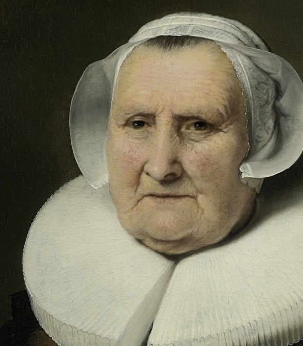 Her granddaughter commissioned the portrait, as a family record.