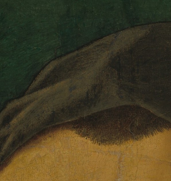 But its visual power comes from the direct, unwavering gaze.